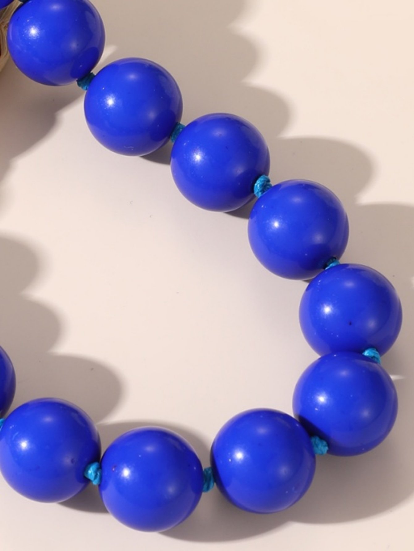 Dark Blue Beaded Necklace