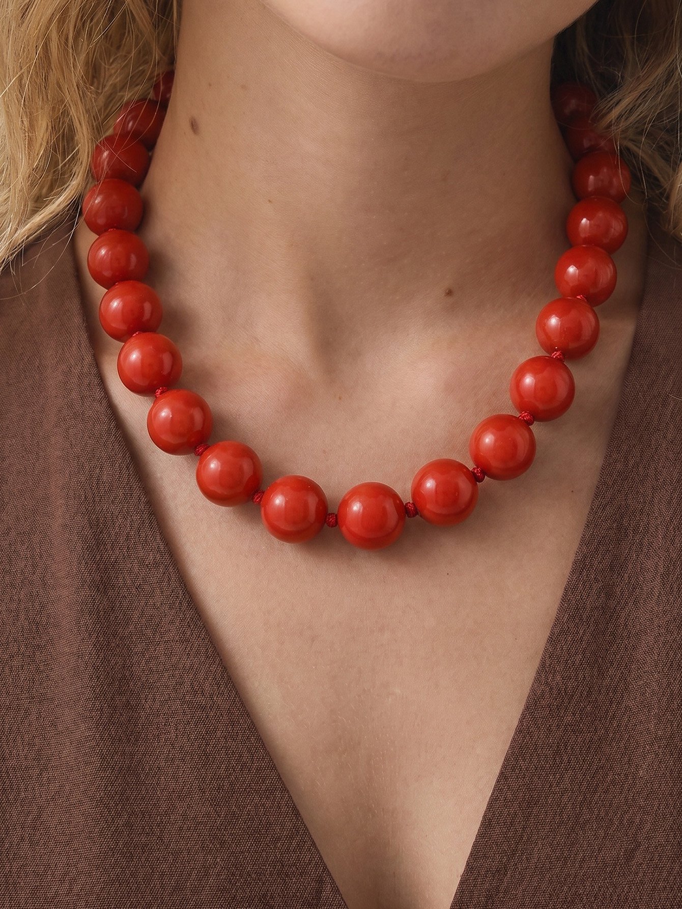 Red Beaded Necklace