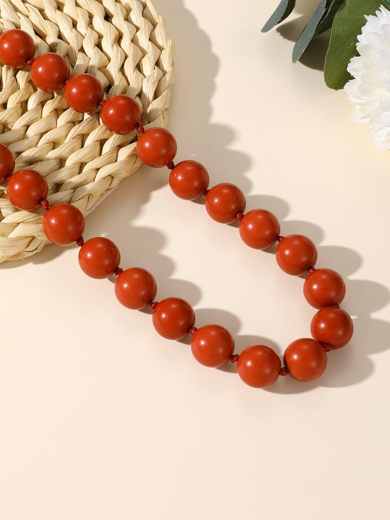 Red Beaded Necklace