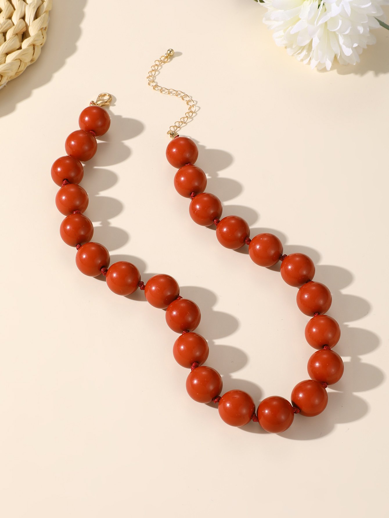 Red Beaded Necklace
