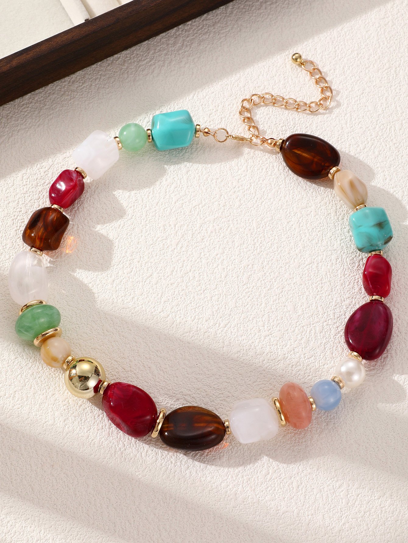Multi-Color Beaded Statement Necklace