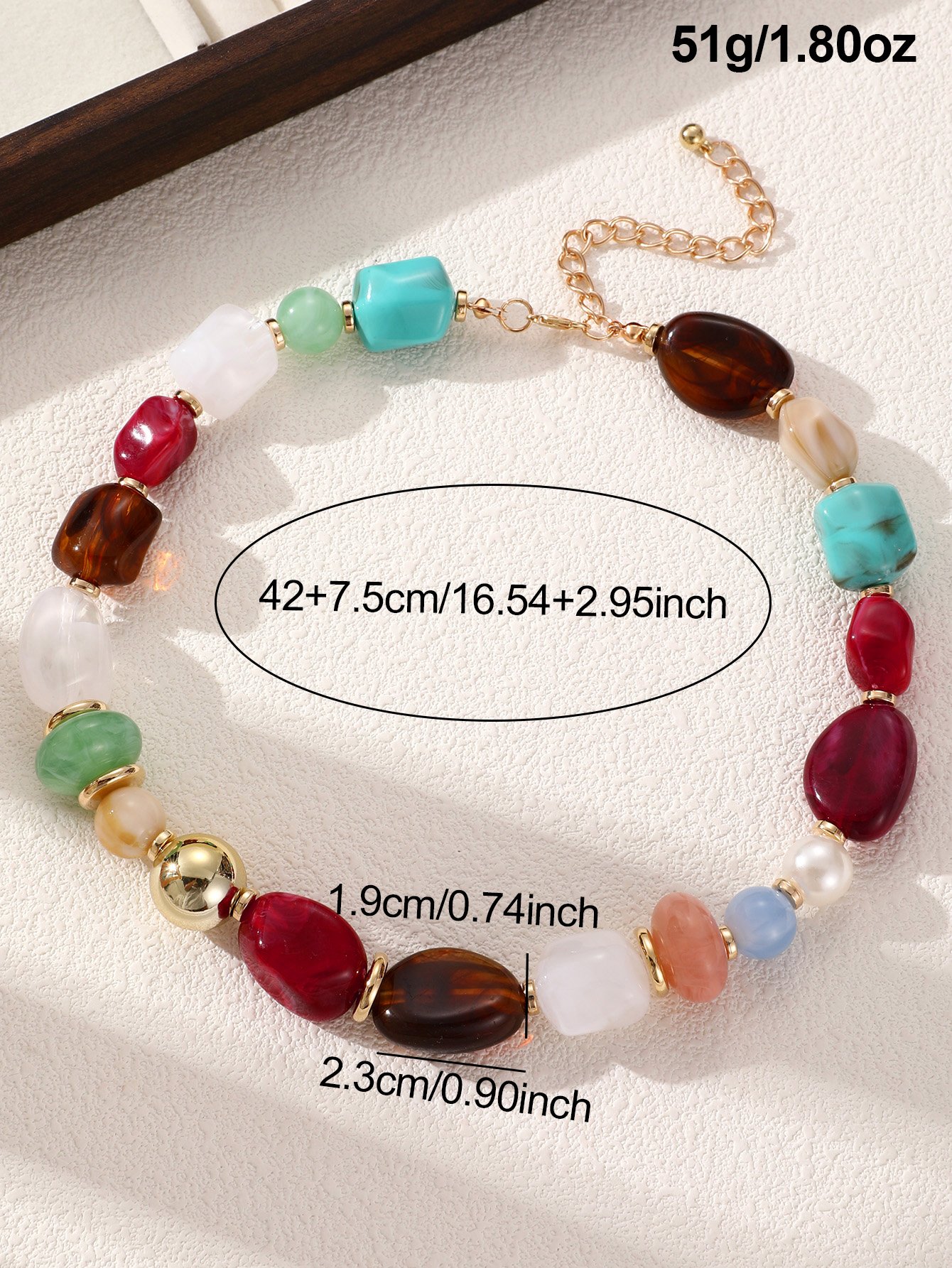Multi-Color Beaded Statement Necklace