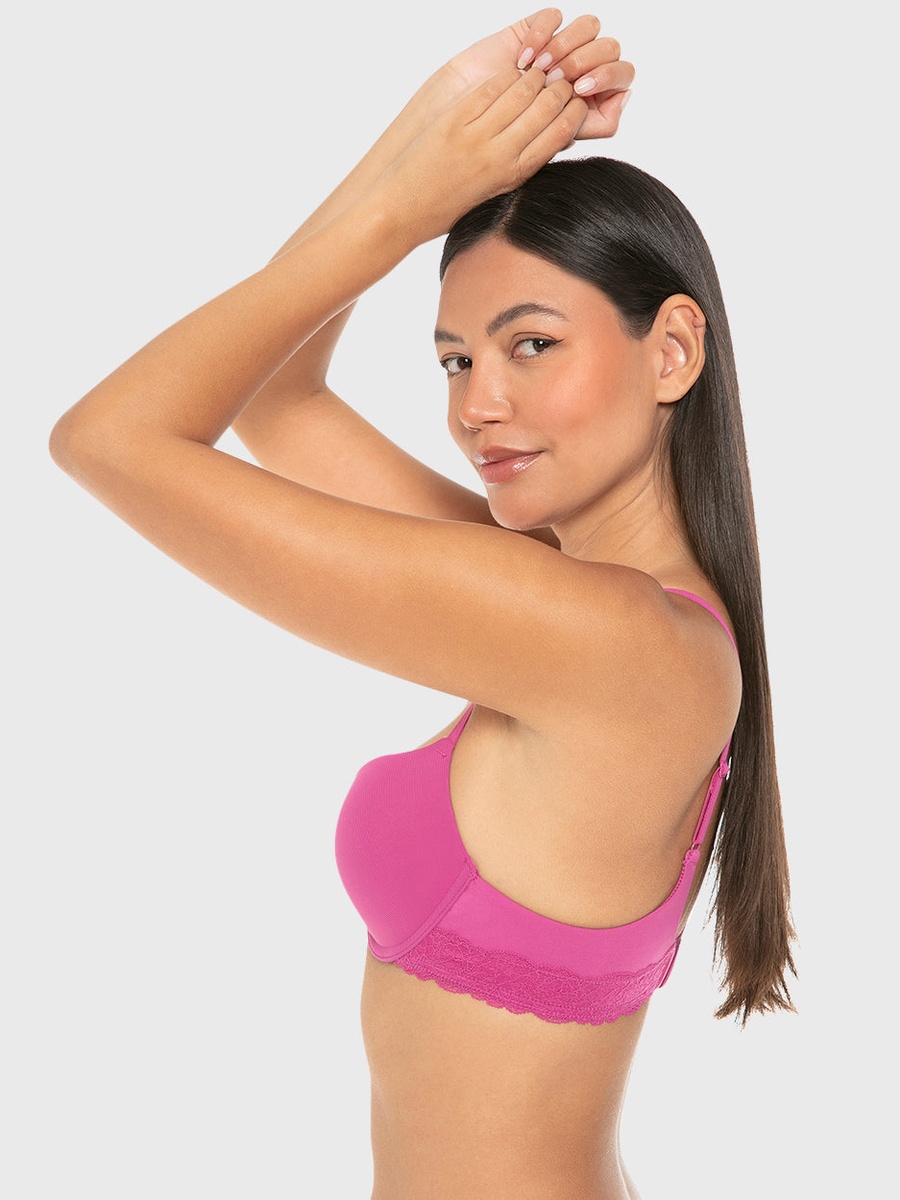 Casual Comfort Rib Push up Plunge Bra