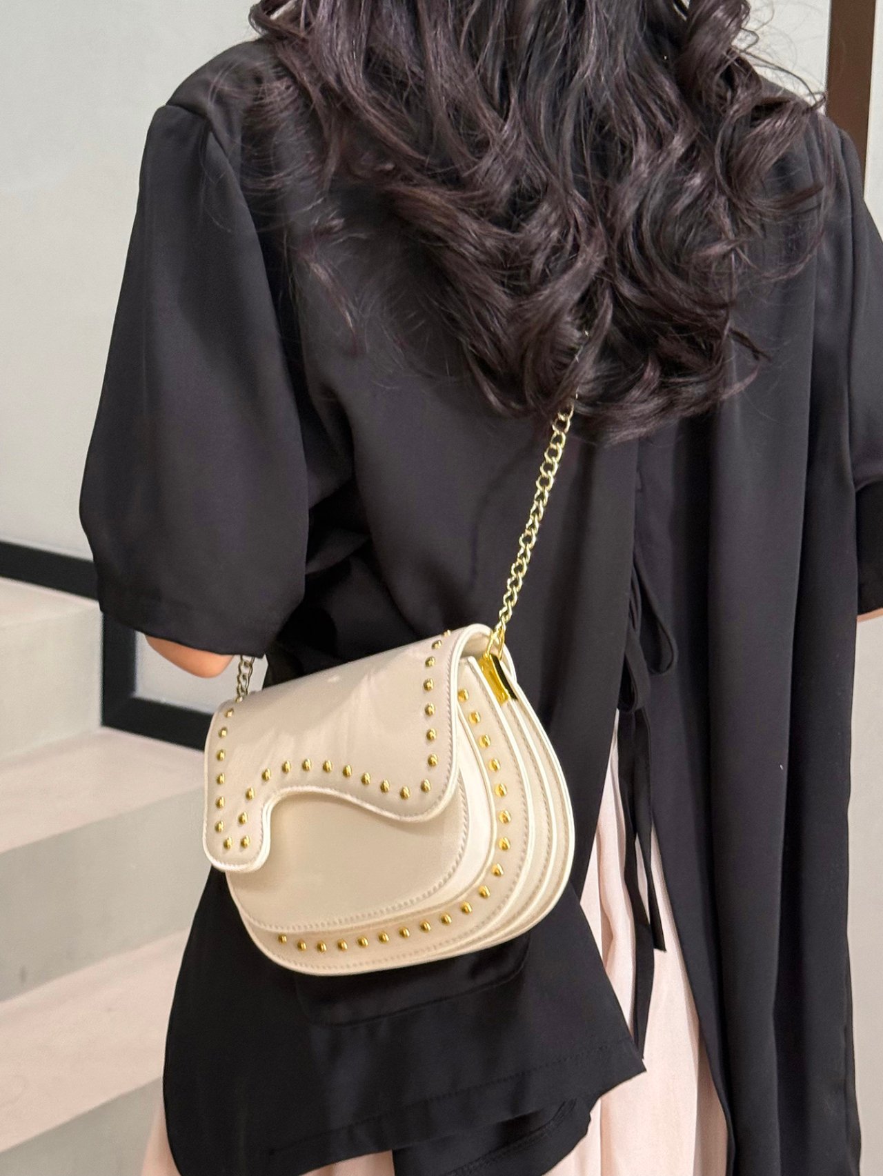 Off-White Studded Shoulder Bag