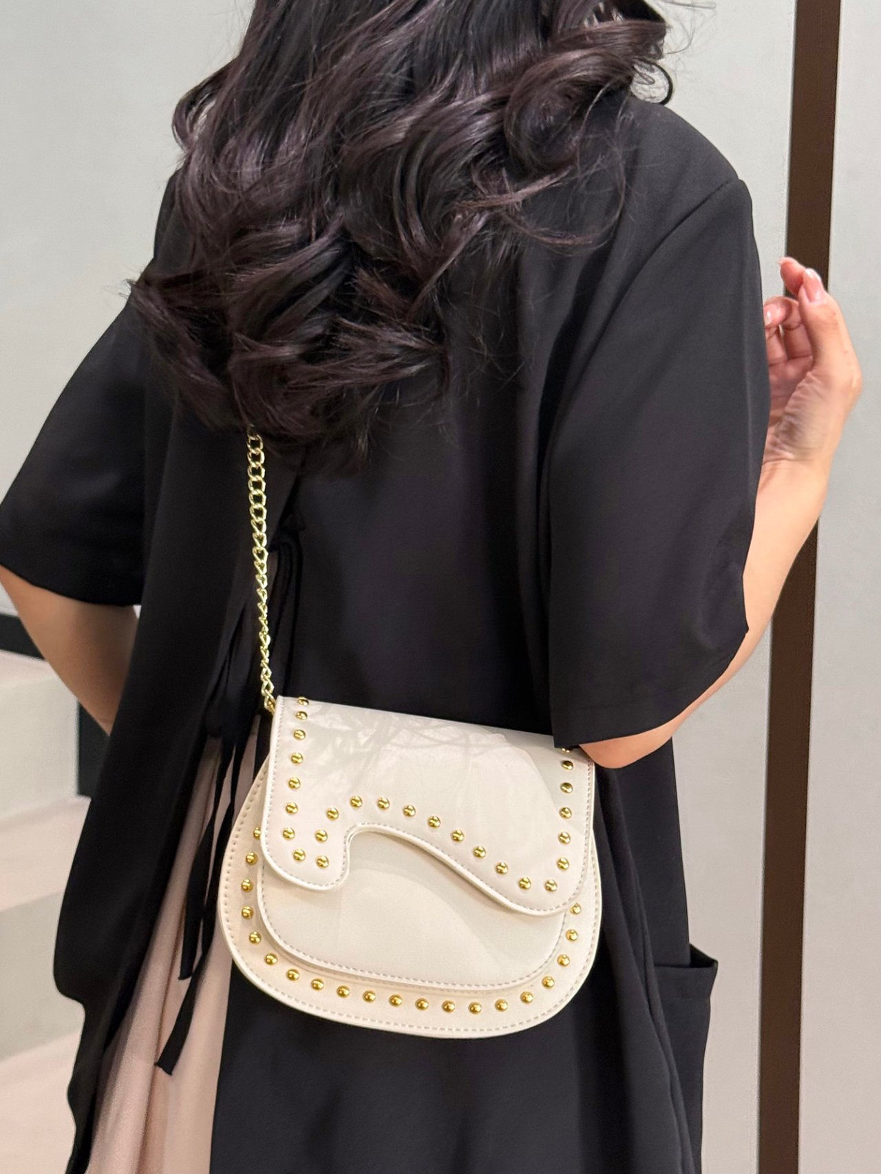 Off-White Studded Shoulder Bag