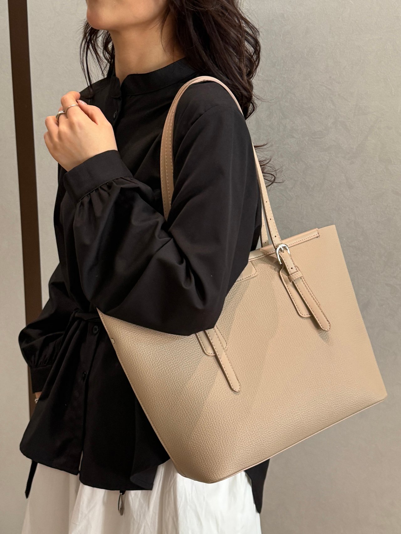 Khaki Solid Shoulder Bag