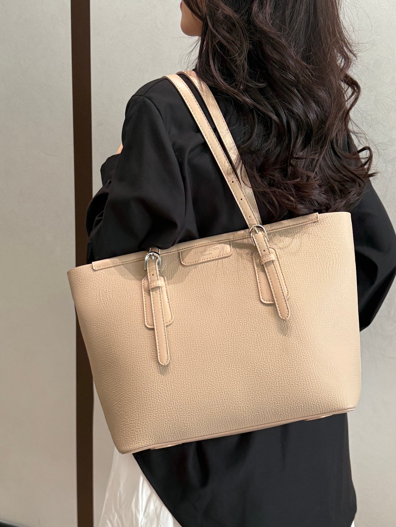 Khaki Solid Shoulder Bag