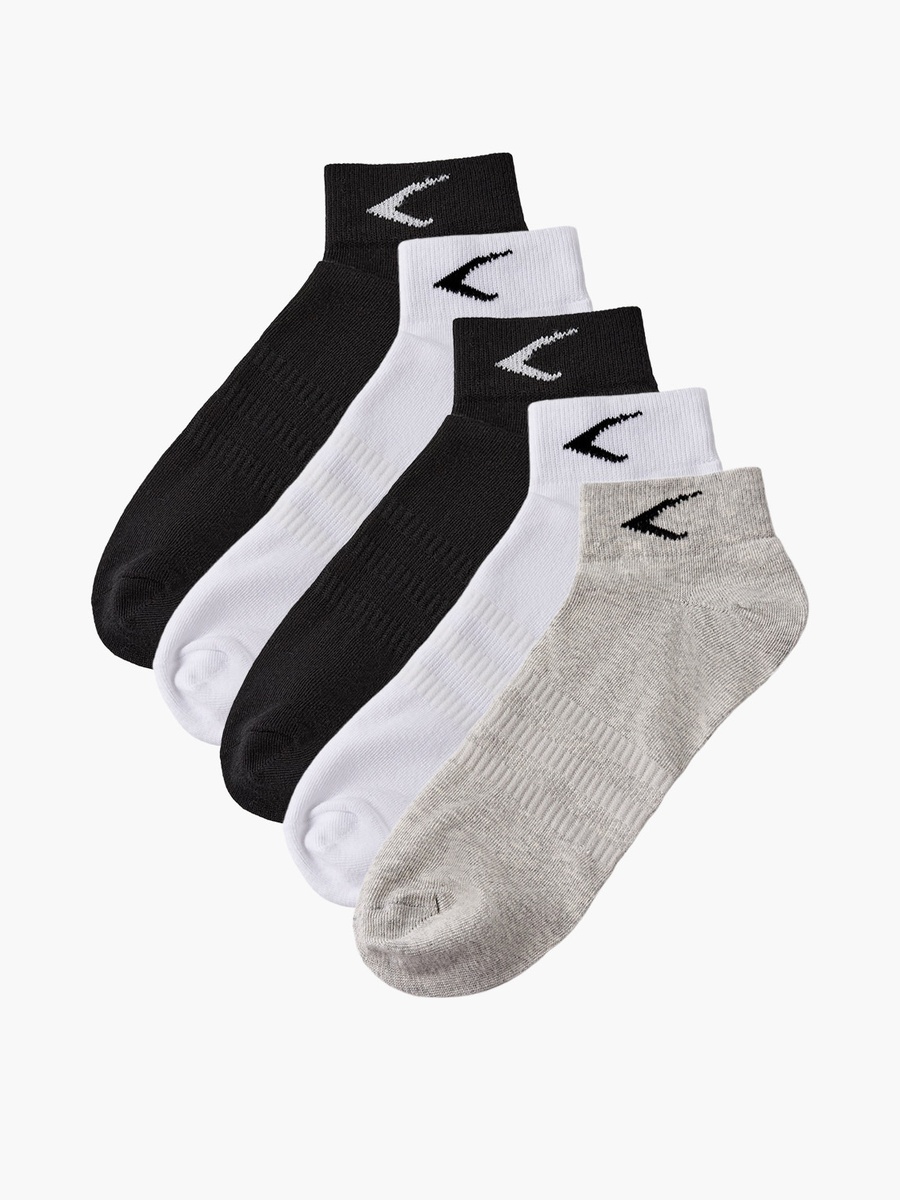 Pack of 5 Quarter Length Cotton Socks