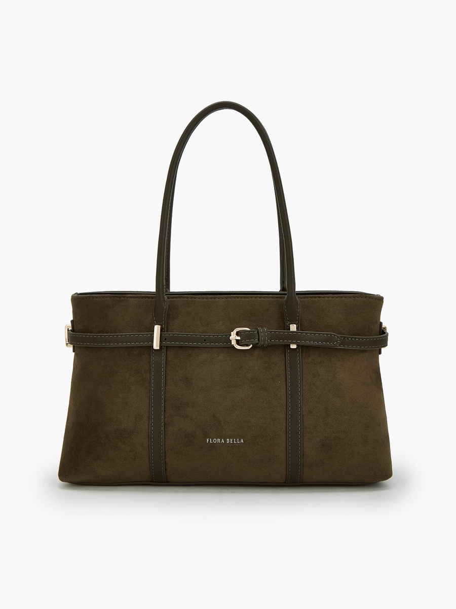 Textured Tote Bag with Zip Closure