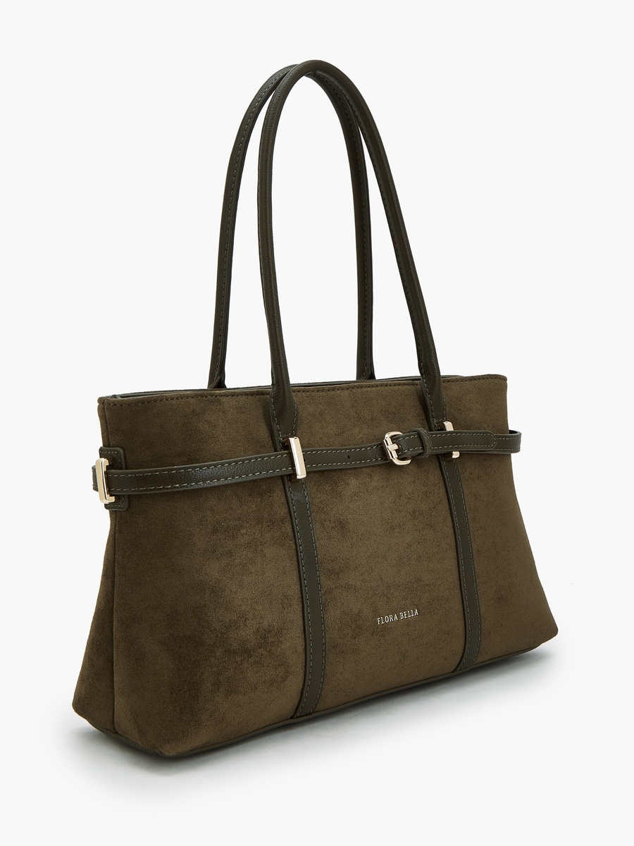 Textured Tote Bag with Zip Closure