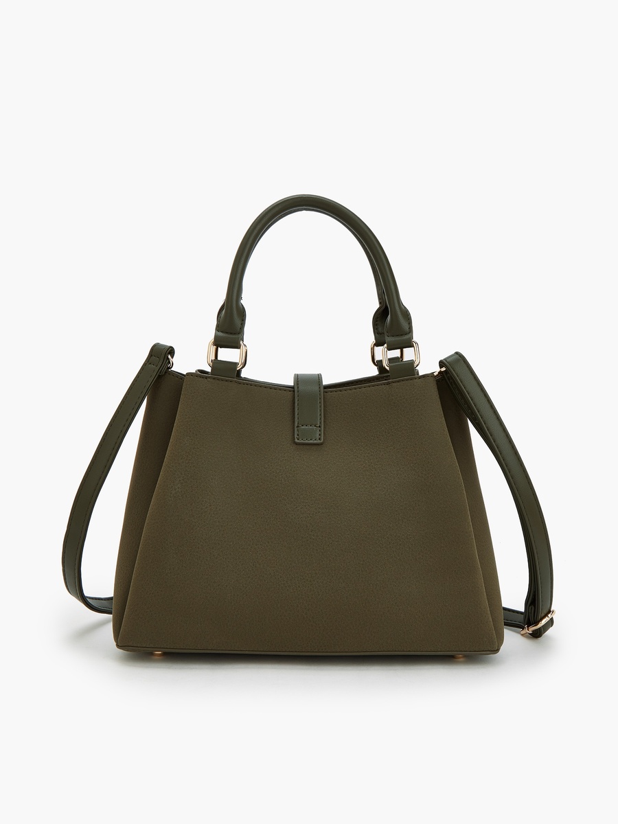Solid Tote Bag with Adjustable Strap
