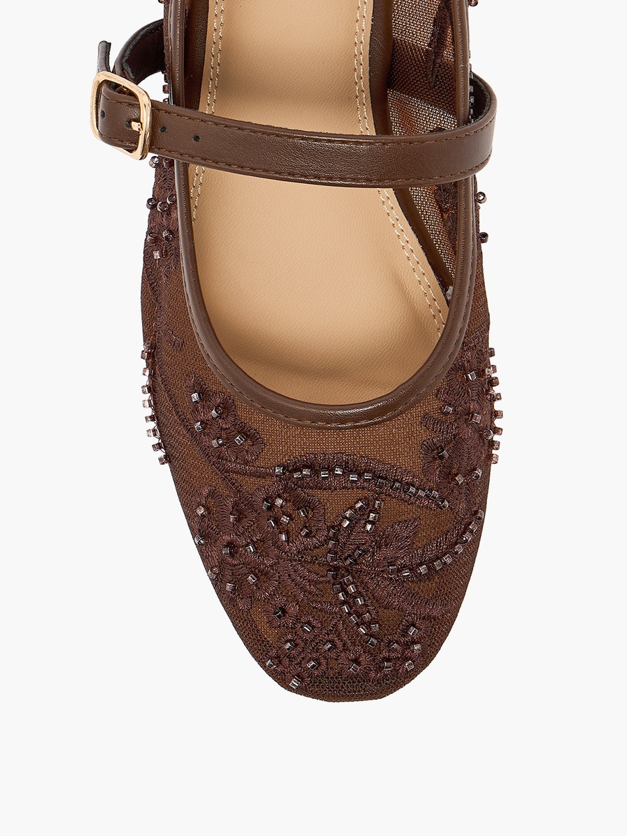 Women Embroidered Ballerina Shoes