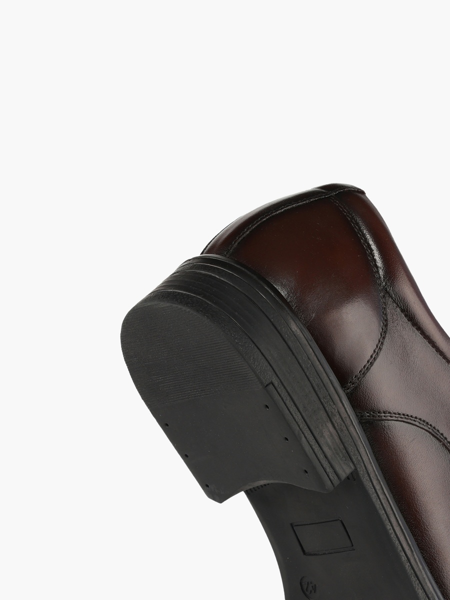 Men Leather Lace-Up Derby Shoes
