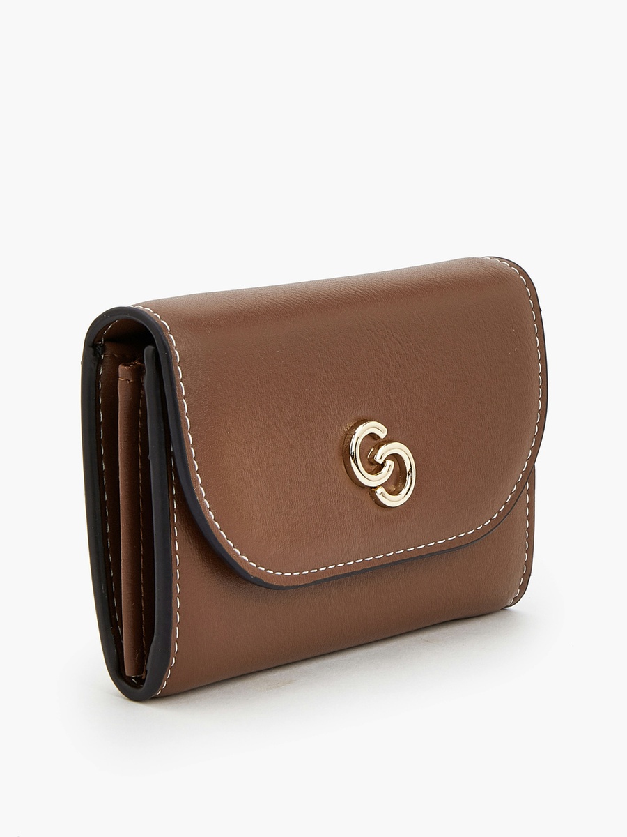Solid Cardholder with Snap Button Closure