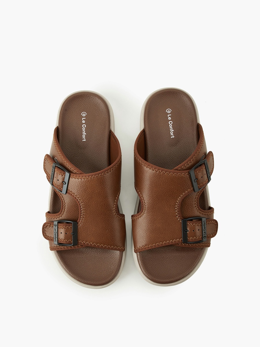 Men Buckled Strap Comfort Sandals