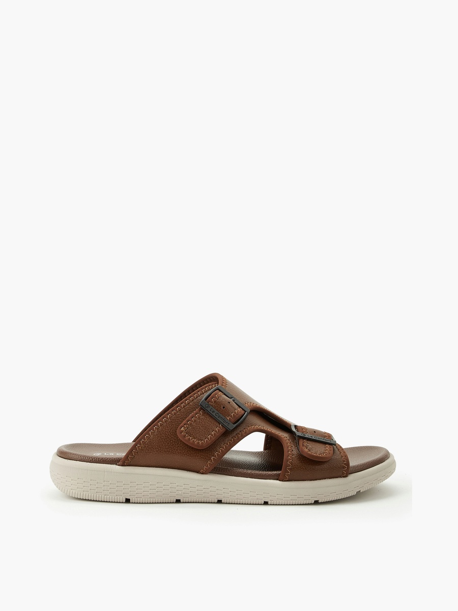 Men Buckled Strap Comfort Sandals
