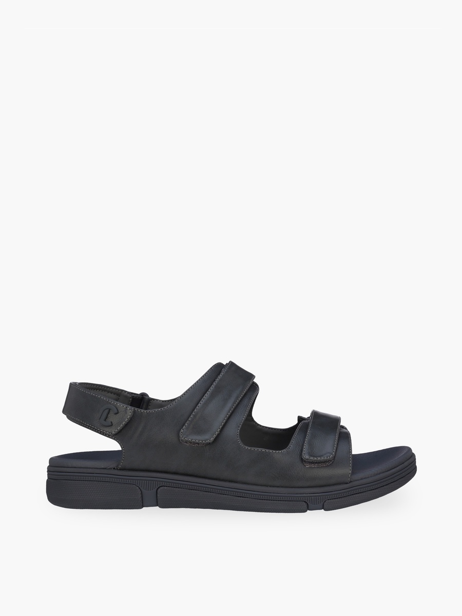 Men Textured Hook and Loop Sandals