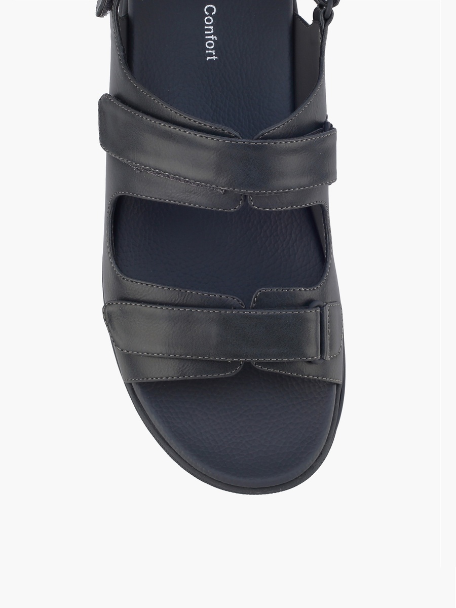 Men Textured Hook and Loop Sandals