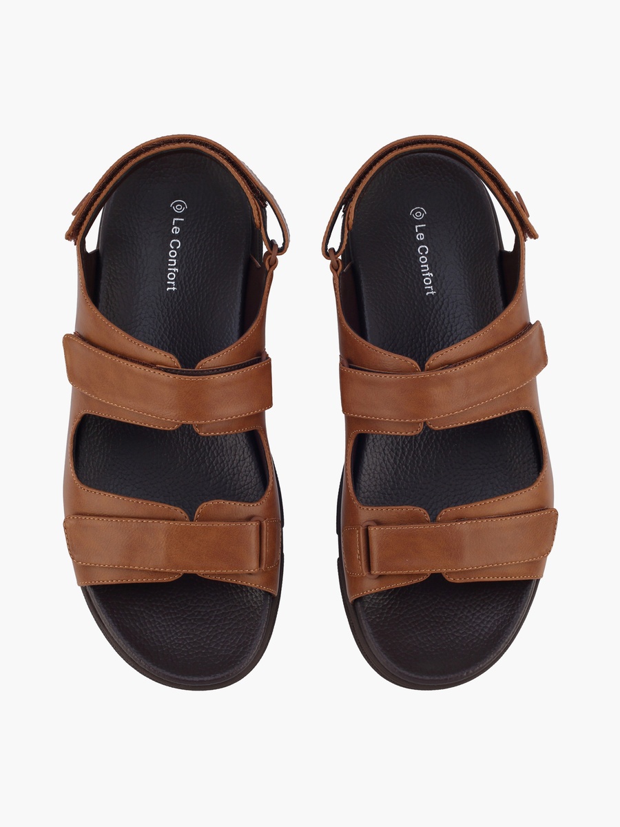 Men Textured Hook and Loop Sandals