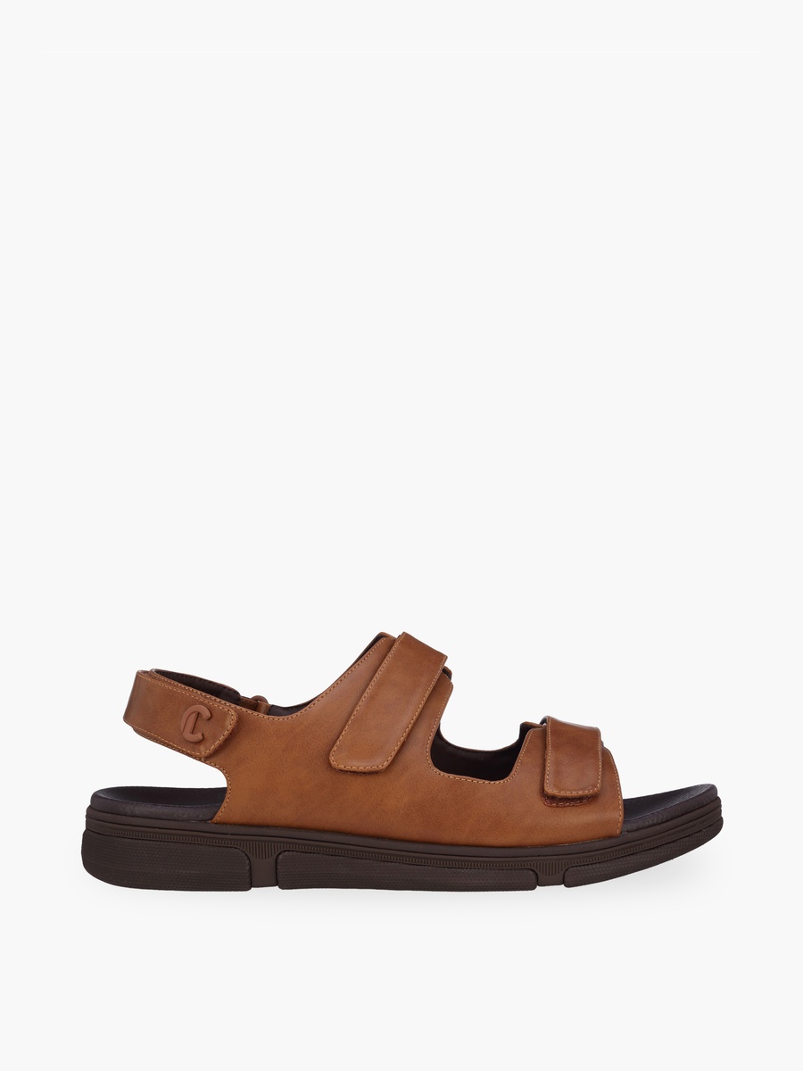 Men Textured Hook and Loop Sandals
