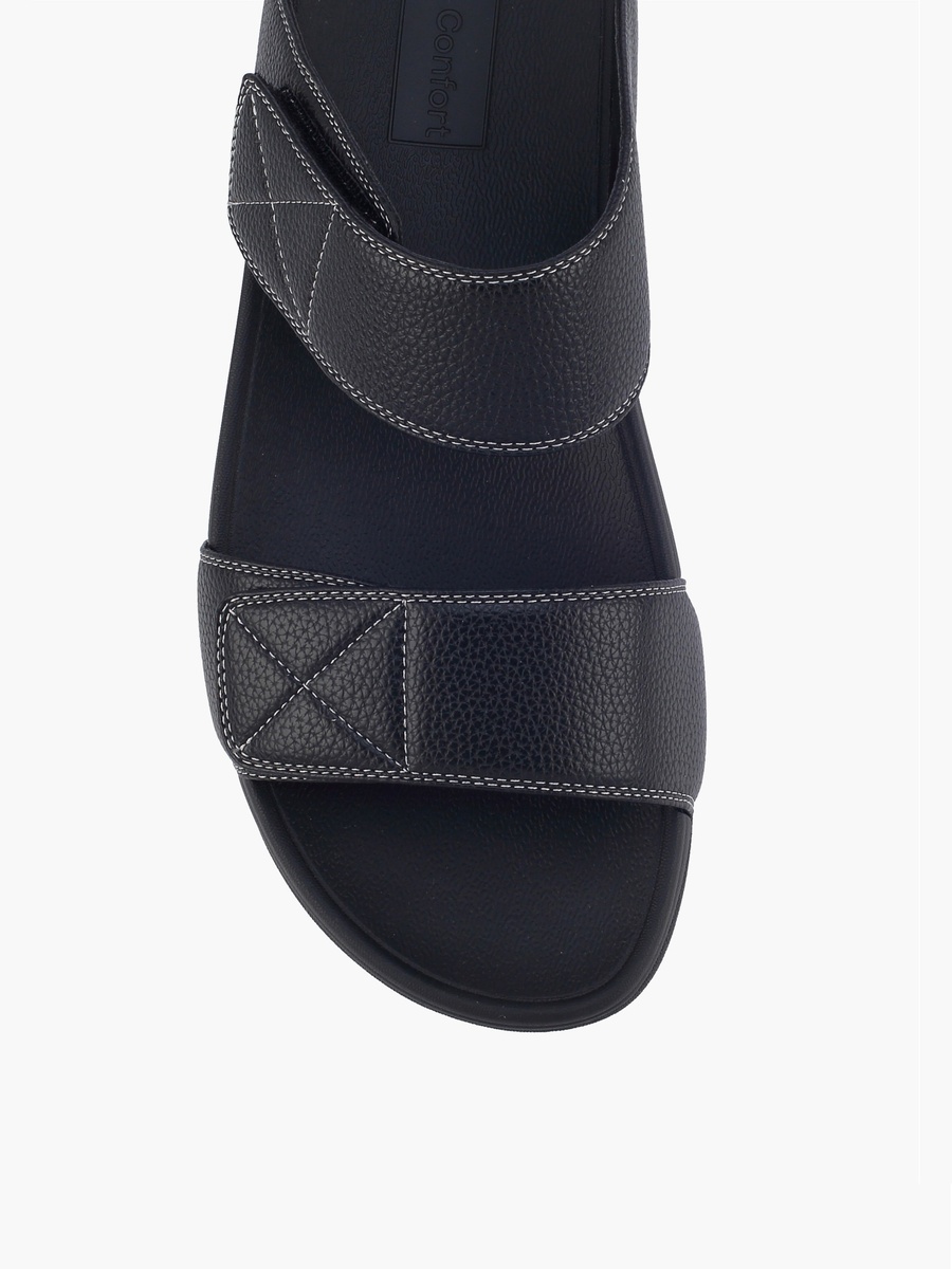Men Double Strap Hook and Loop Sandals