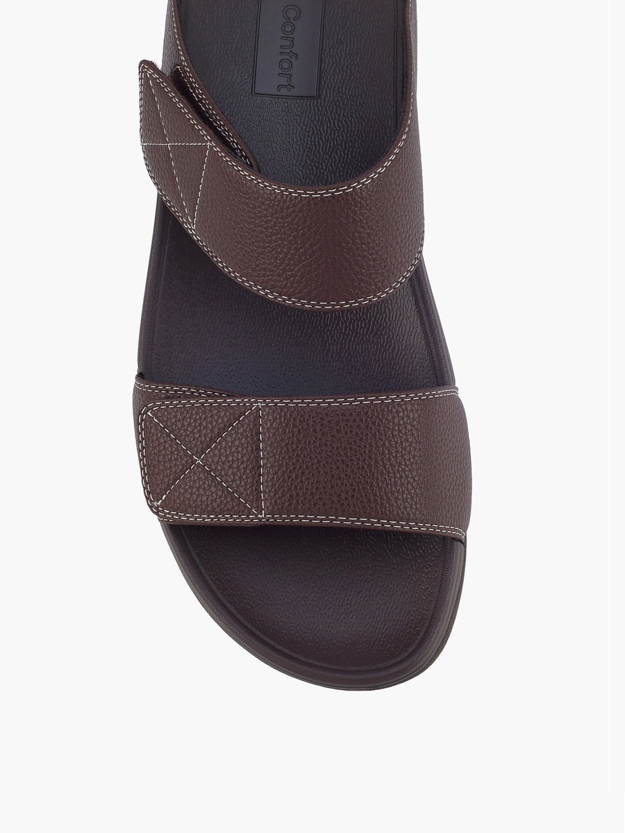 Men Double Strap Hook and Loop Sandals