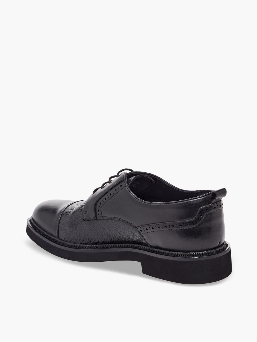 Men Leather Lace-Up Derby Shoes