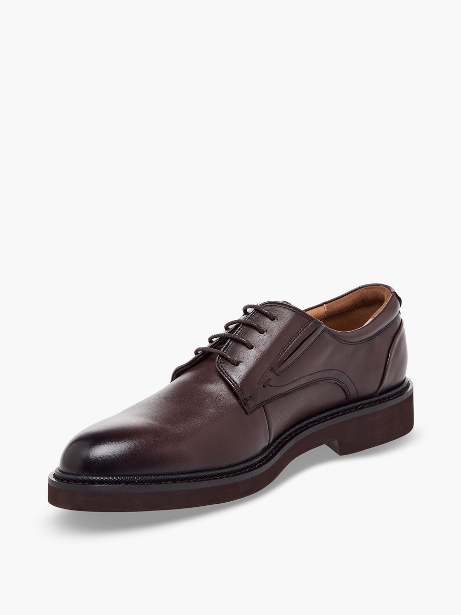 Men Lace-Up Leather Derby Shoes