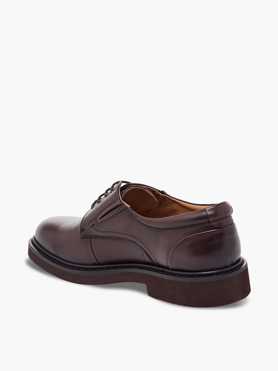 Men Lace-Up Leather Derby Shoes