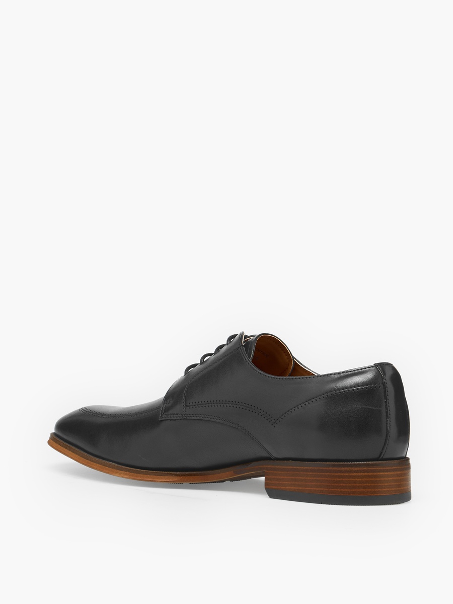 Men Leather Lace-Up Derby Shoes