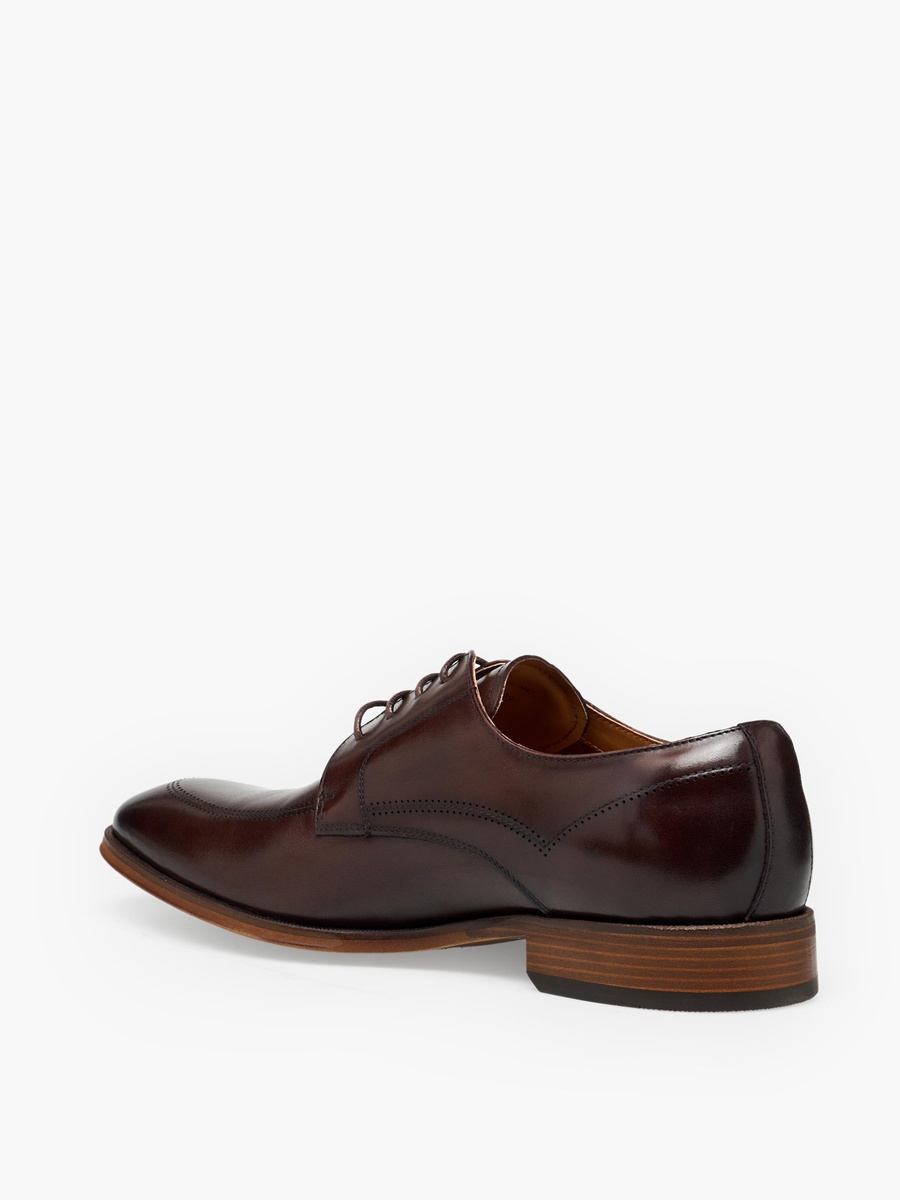 Men Leather Lace-Up Derby Shoes