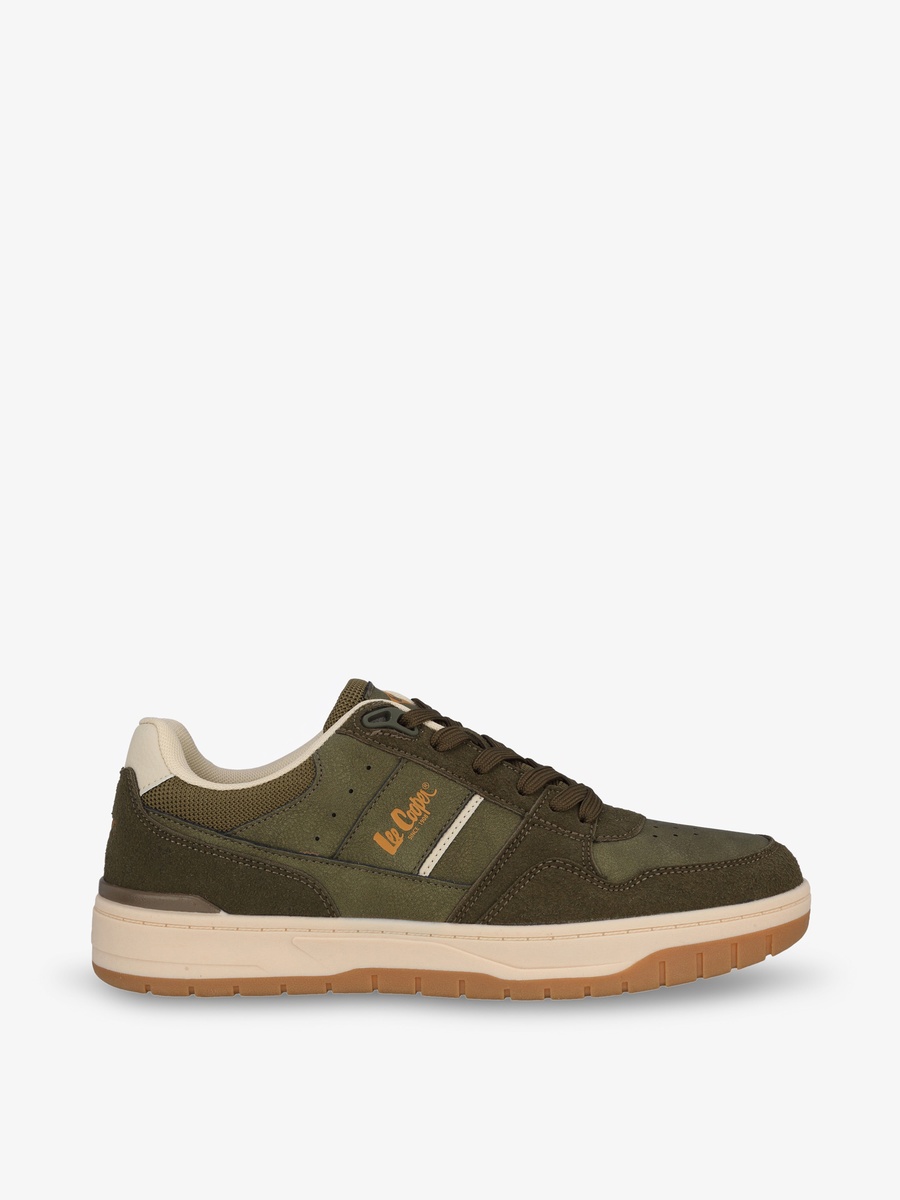 Panelled Lace-Up Ankle Sneakers