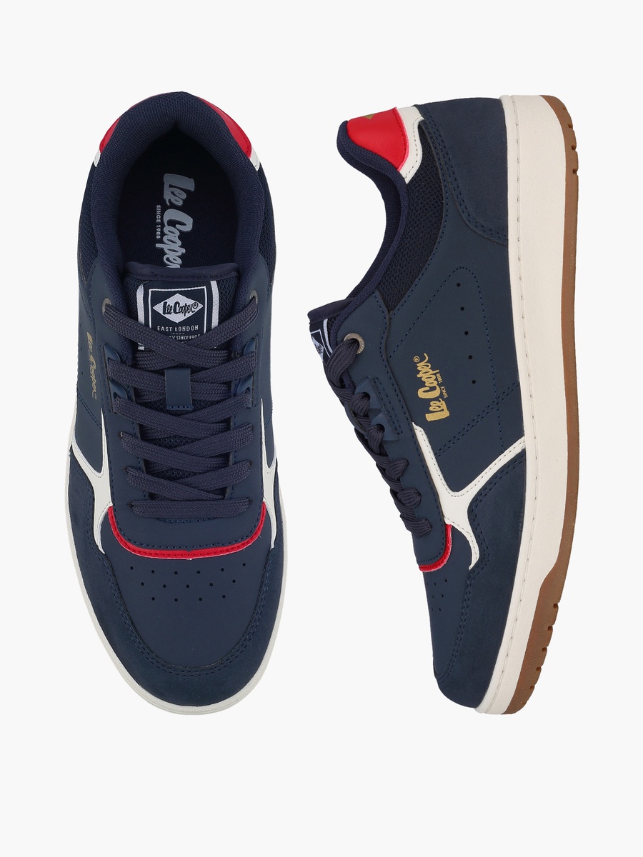Men Panelled Lace-Up Ankle Sneakers