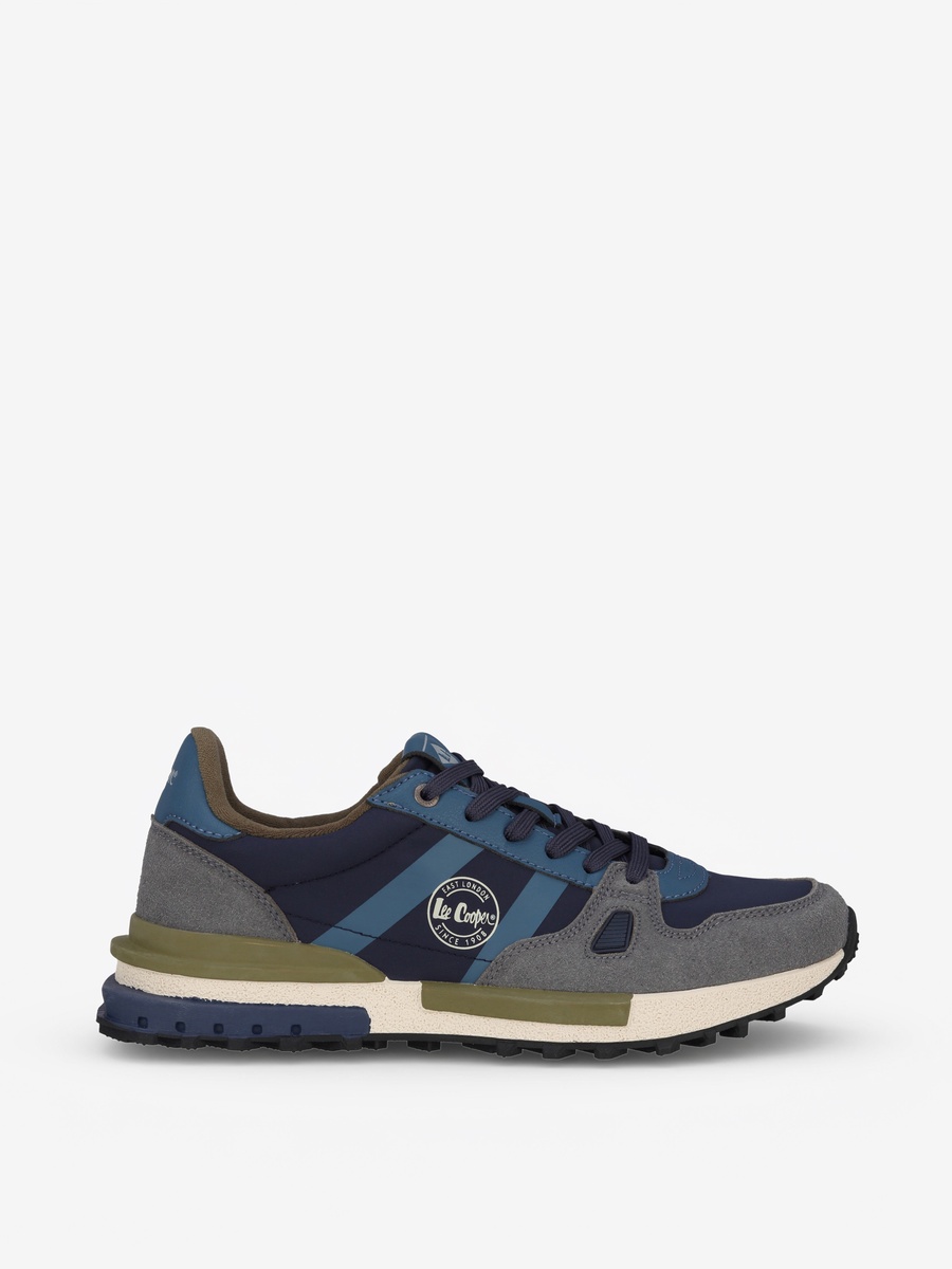 Men Panelled Lace-Up Ankle Sneakers