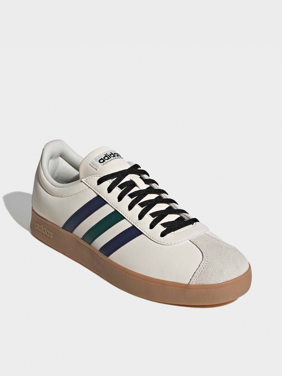Men VL Court Base Striped Lace-Up Ankle Sneakers