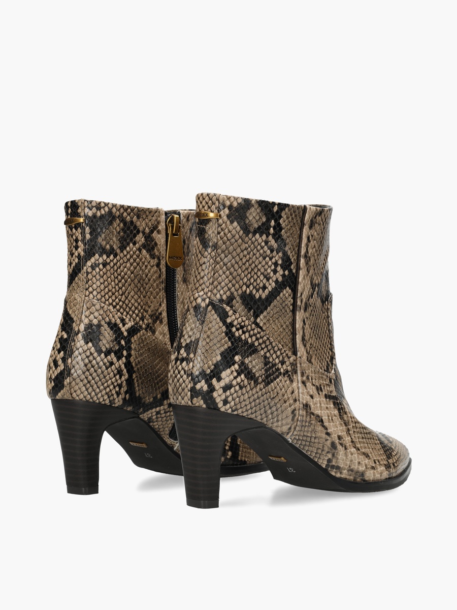 Women Arlana Animal Print Heeled Ankle Boots