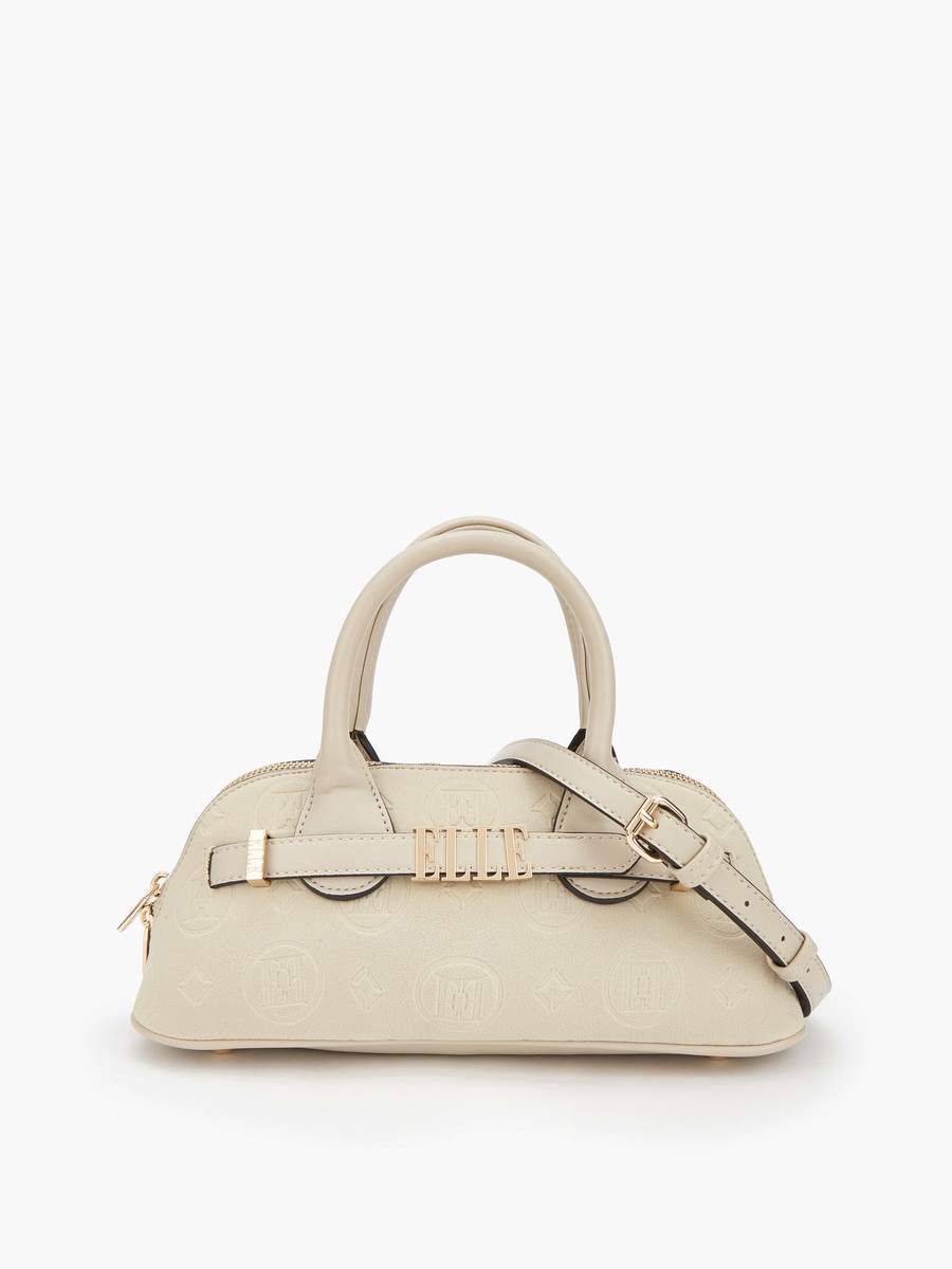 Monogram Embossed Crossbody Bag with Detachable Strap