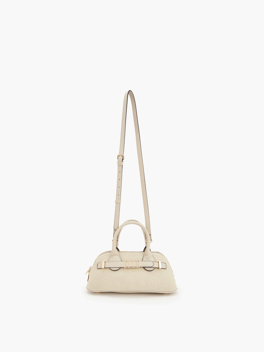 Monogram Embossed Crossbody Bag with Detachable Strap
