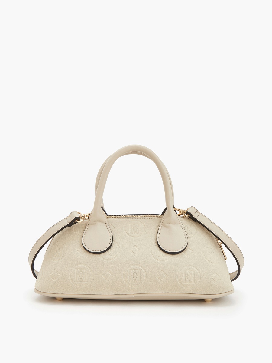 Monogram Embossed Crossbody Bag with Detachable Strap