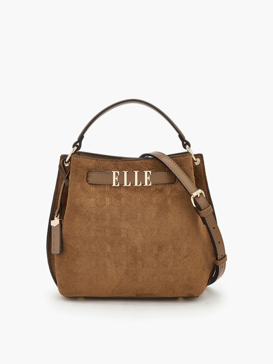 Suede Crossbody Bag with Detachable Strap