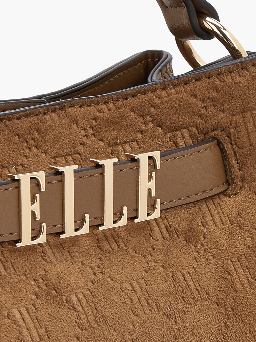 Suede Crossbody Bag with Detachable Strap