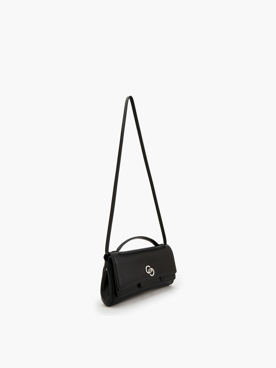 Solid Crossbody Bag with Strap Handle