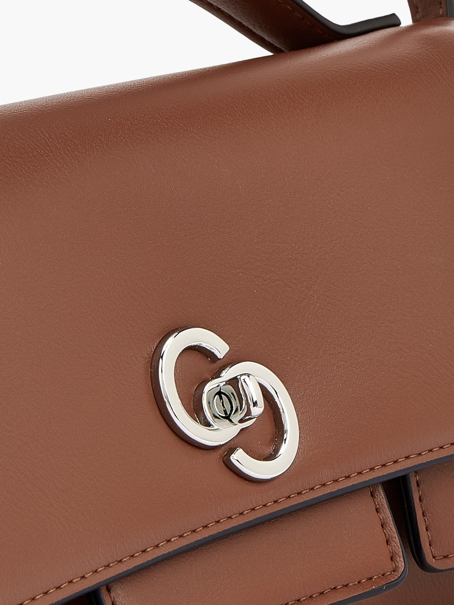 Solid Crossbody Bag with Strap Handle
