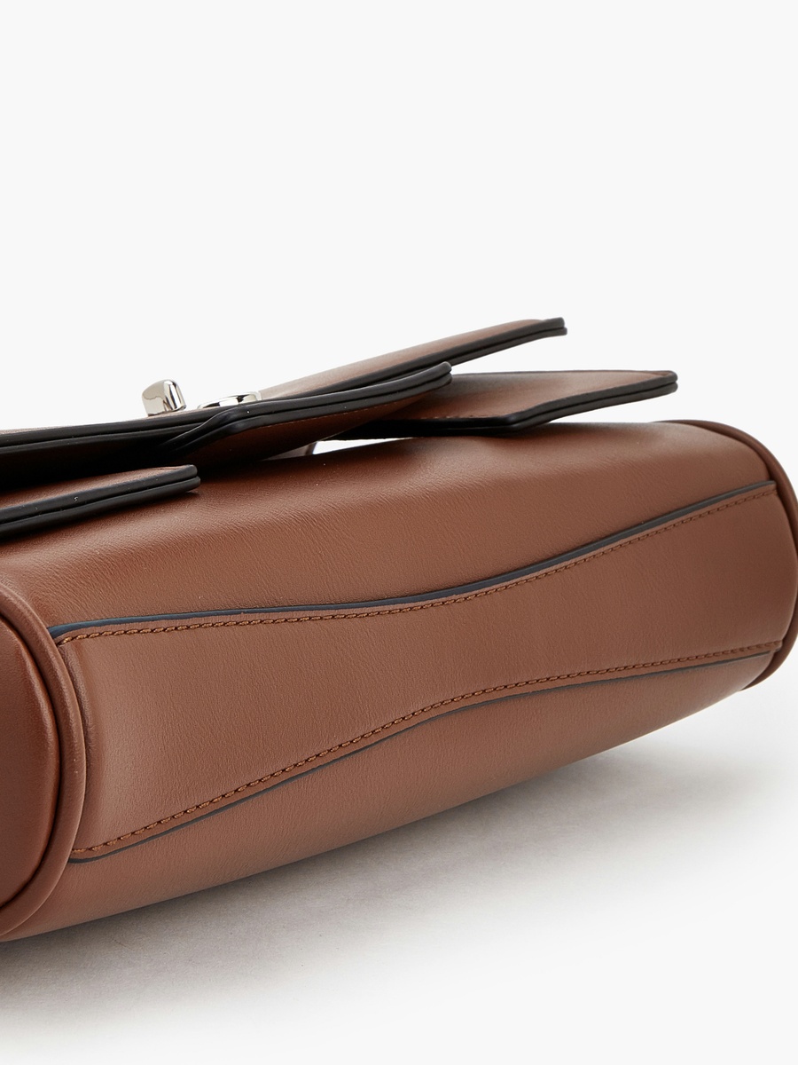 Solid Crossbody Bag with Strap Handle