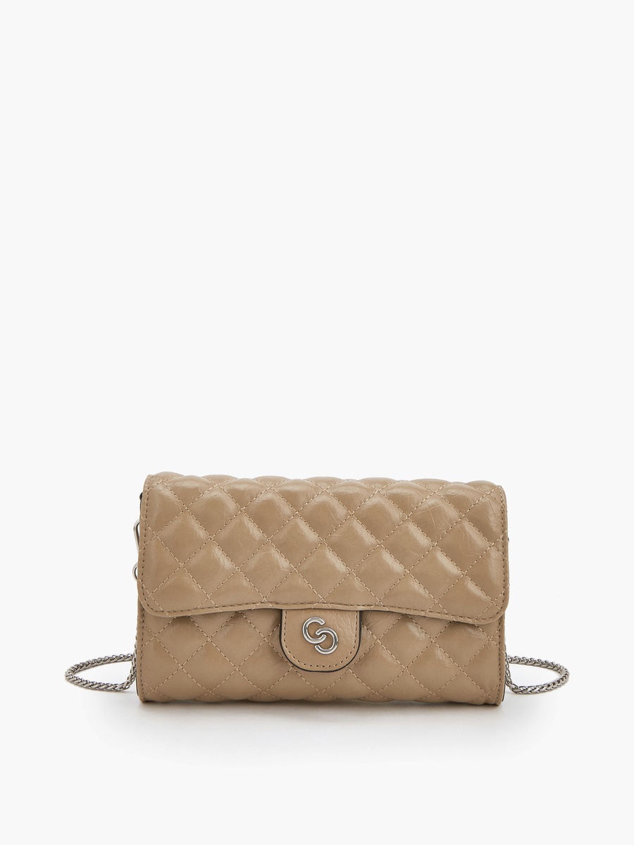 Quilted Crossbody Bag with Chain Strap