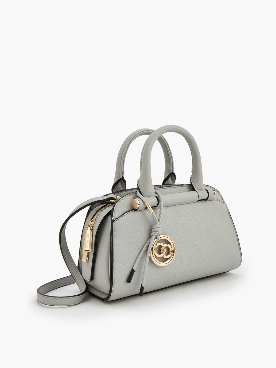 Solid Tote Bag with Detachable Strap