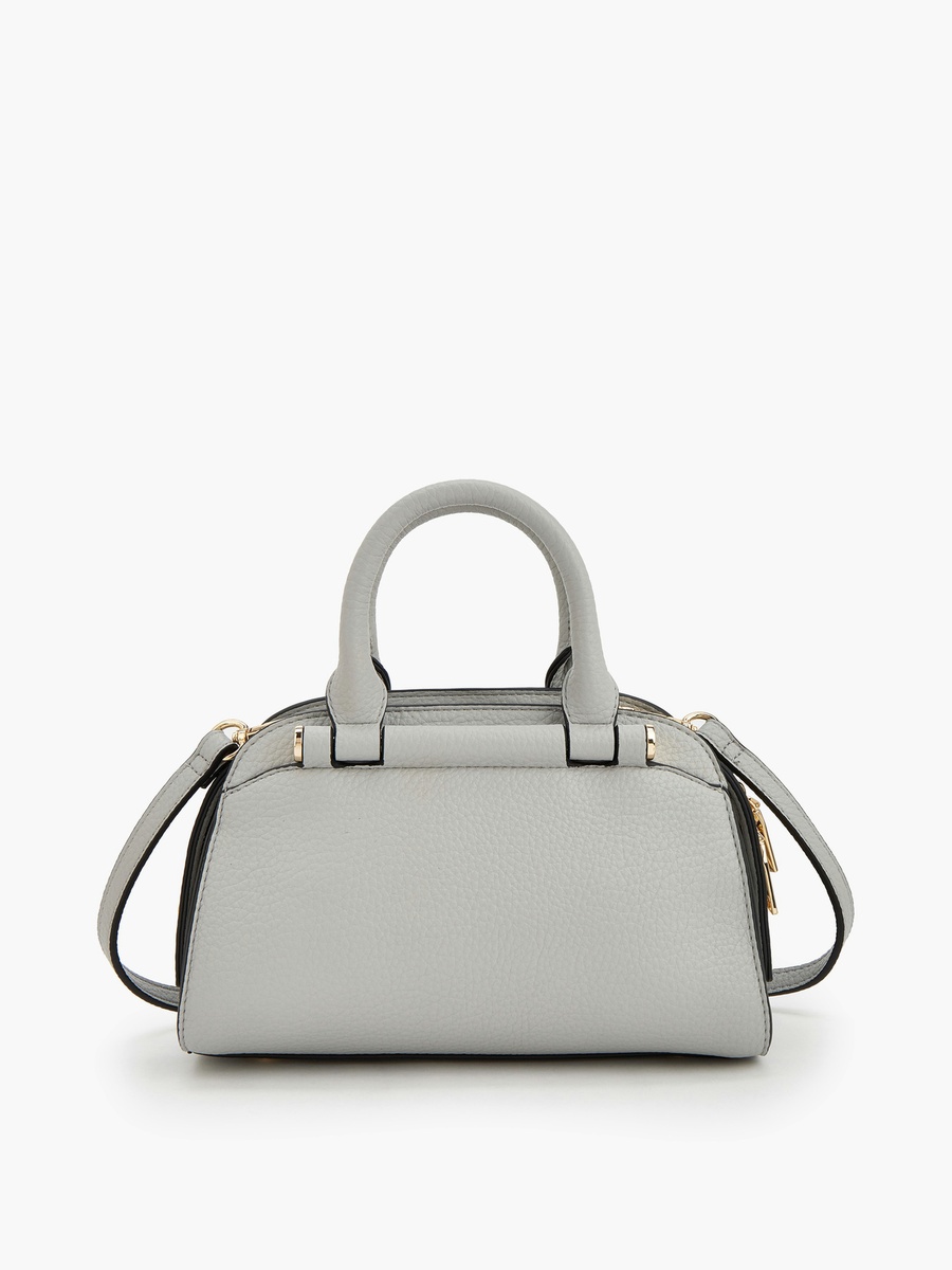 Solid Tote Bag with Detachable Strap
