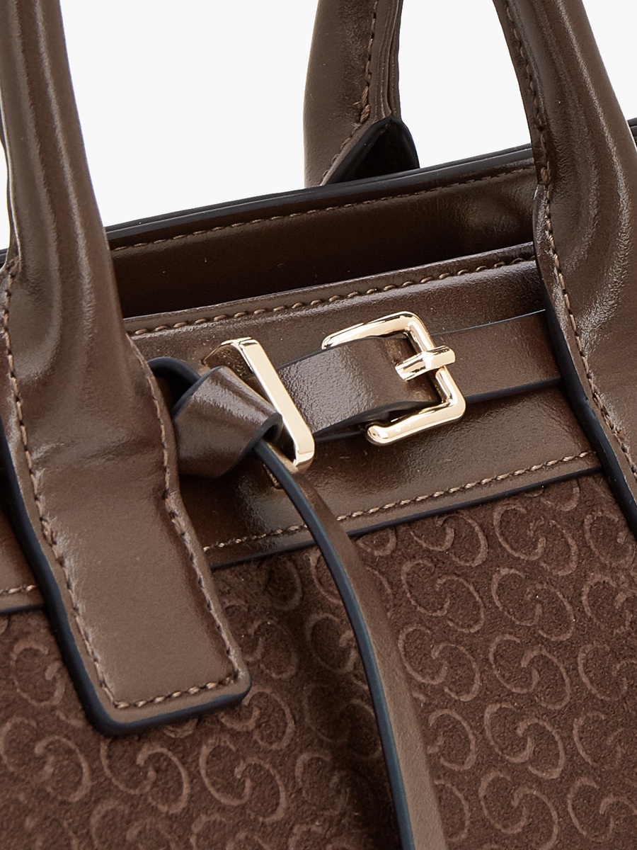 Monogram Print Tote Bag with Double Handle
