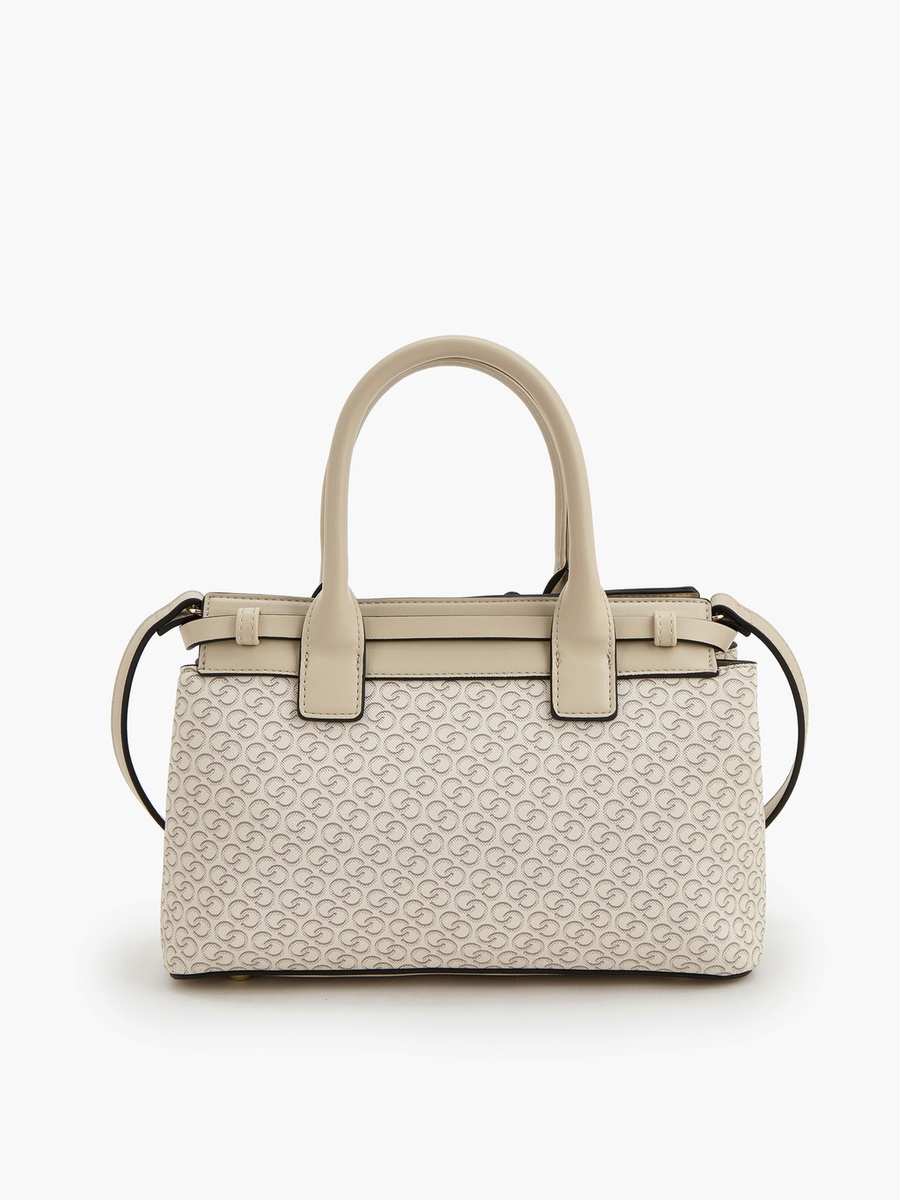 Monogram Print Tote Bag with Double Handle