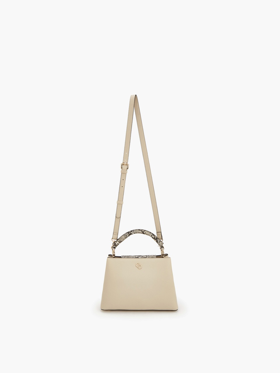 Textured Tote Bag with Detachable Strap